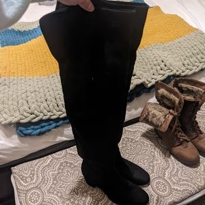 Thigh-High Suede Boots